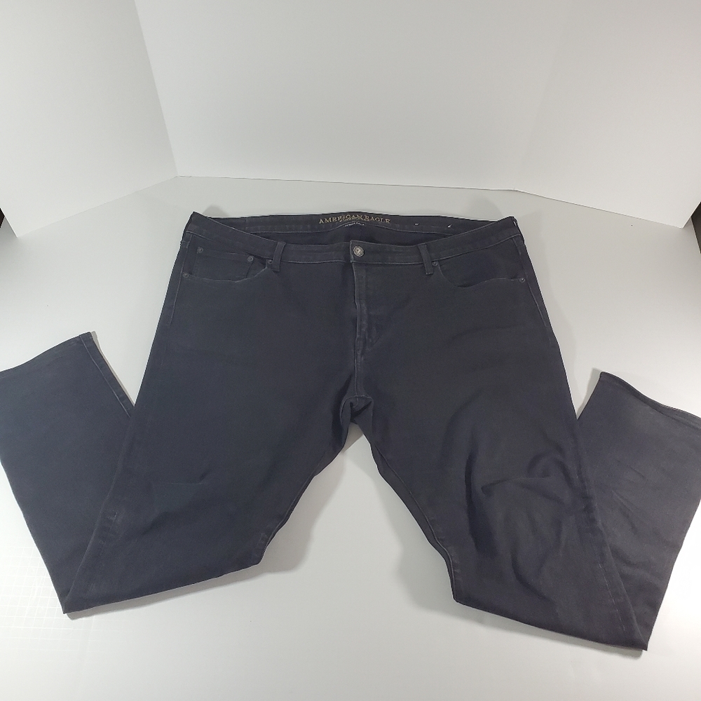 American Eagle Extreme Flex 4 Slim Straight Jeans Black Men's Size 42x32